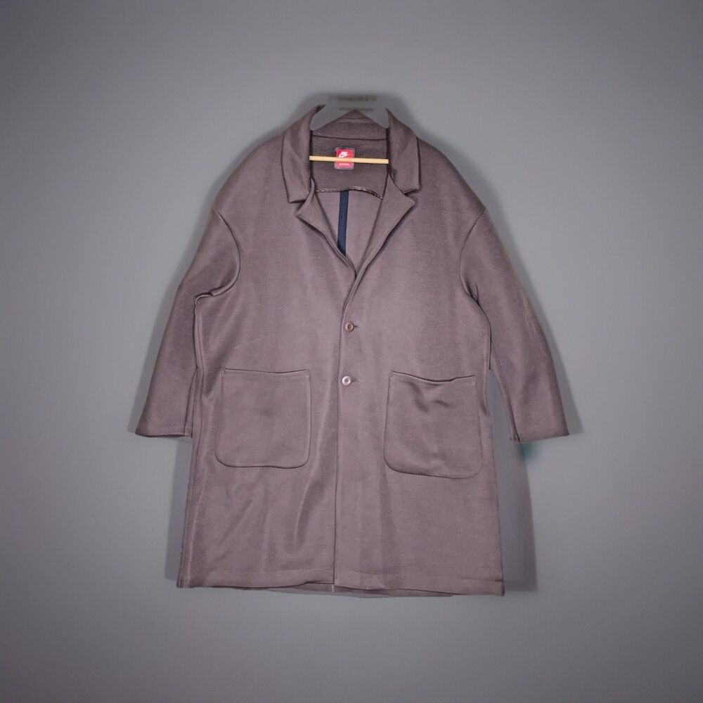 Sz 2XL Nike Sportswear Tech Fleece Brown Trench Coat FN0601-237 Men's $300